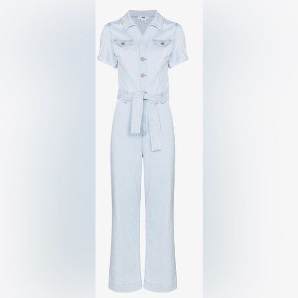 PAIGE Pants - PAIGE Blue Anissa Cotton Jumpsuit(missing belt) size 8 NWT